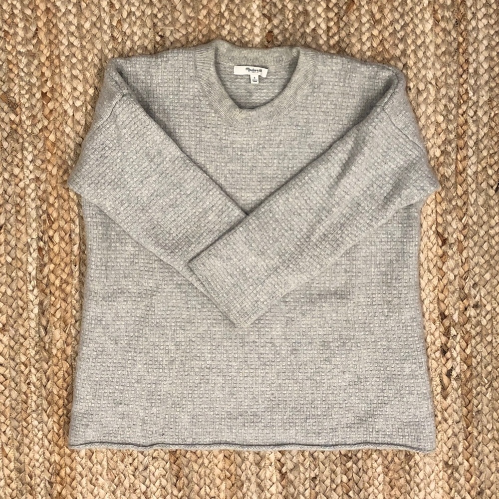 Madewell Merino Wool Waffle Knit Chunky Sweater